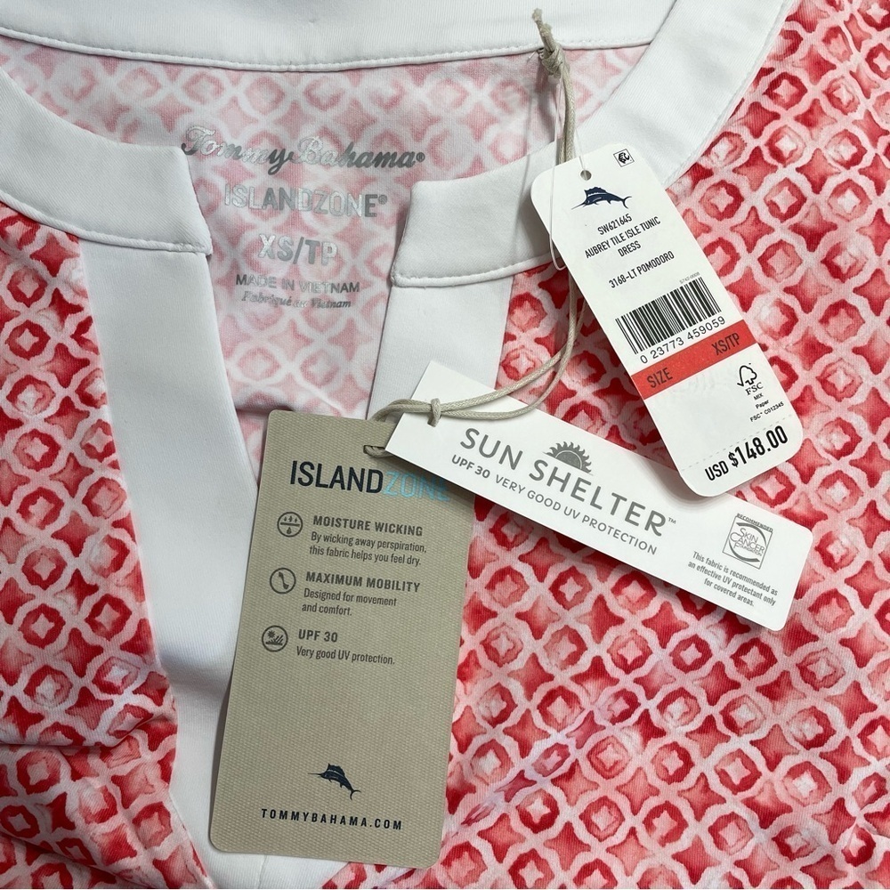 NWT Tommy Bahama Aubrey Tile Isle Dress Women UV Protection Moisture Wicking - Picture 2 of 14